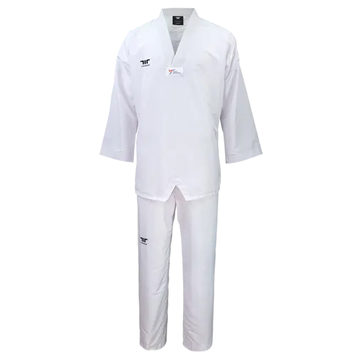 Tusah EazyFit Lite Suit Plain Back White V Neck