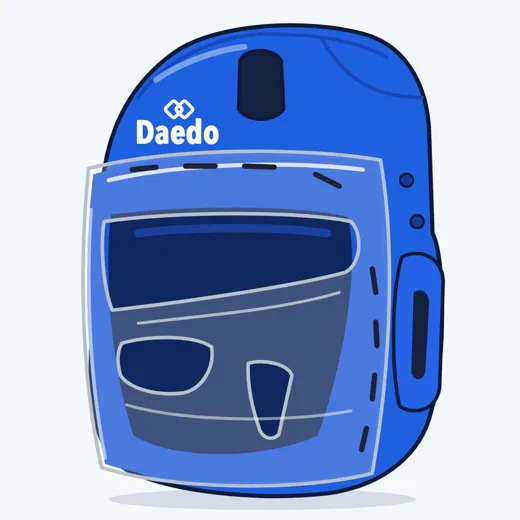 Daedo E-Head Gear with Mask (PSS, cadets)